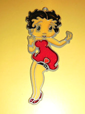 VINTAGE PEWTER  BETTY BOOP FIGURINE COLORFUL DESIGN NR