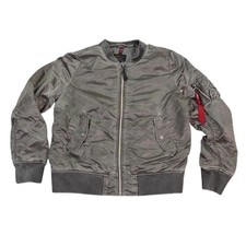 Alpha Industries MA-1 Bomber Jacket Mens XL Olive Green Flight Military Style