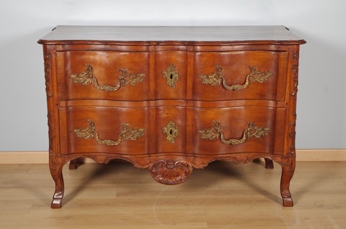 Commode régence noyer - commode, en