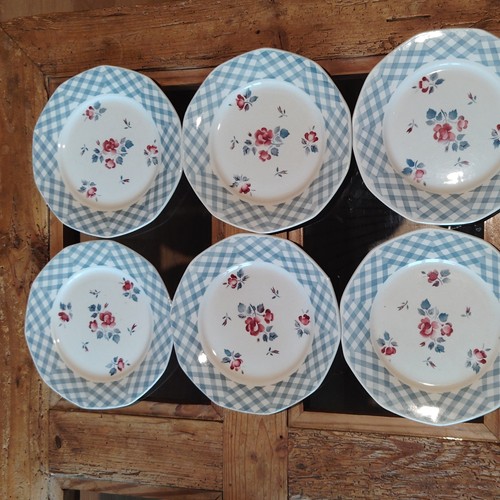 Assiettes plates digoin - 6,