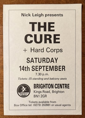 The cure brighton centre - cure, 1985