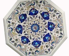 Table En Marbre Blanc De 12"