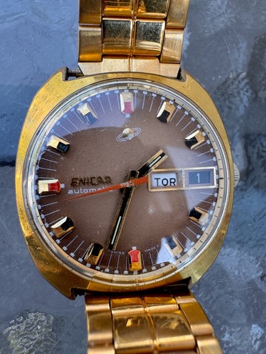 Montre vintage enicar ocean - montre,