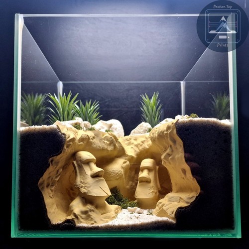Moai cave aquarium - cave,