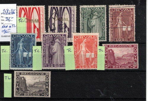 Timbres belgique série - timbres, de