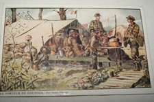 WAR 14 18 BELGIAN ARMY BEARER OF GOURDES POSTCARD ILLUSTRATED THIRIAR R2514