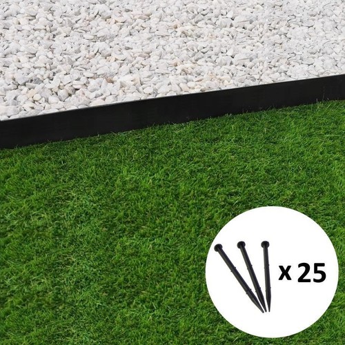 Bordure jardin droite noire - bordure, de