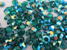 Full pack 144 Swarovski Channel Rhinestones 39ss Emerald AB/unfoiled. #1110