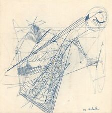 ORIGINAL COLOR DRAWING IN PENCIL - MARCEL DELMOTTE (1901-1984) - CIRCA 1960