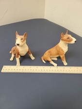 2 Bull Terrier figurines 