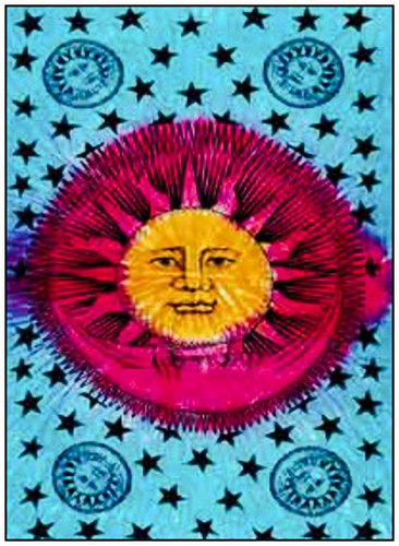 Tie dye sun moon - &,