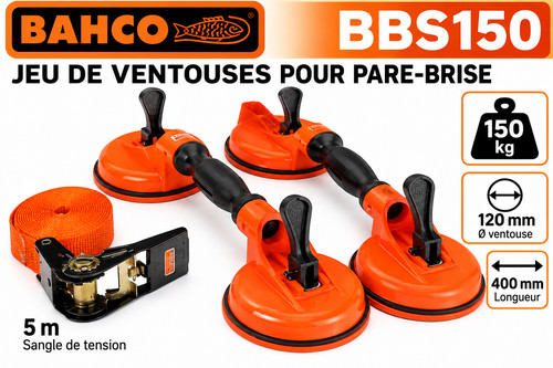 Bahco bbs150 jeu ventouses - bahco, 2