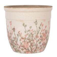 Pot de fleurs céramique beige