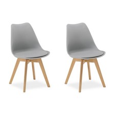 2 Chaises de Cuisine Gris