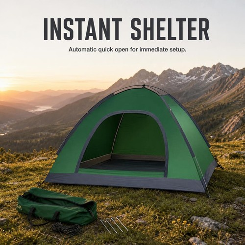 Abri camping ouverture - de, à