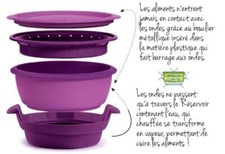 MICRO VAP' TUPPERWARE CUIT VAPEUR MICRO ONDES VIOLET NEUF
