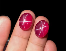 Top Quality Oval Cabochon Pigeon Blood Red Star Ruby Lab-Created AAAA+Loose Gems