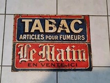 PLAQUE TÔLE ANCIENNE TABAC LE