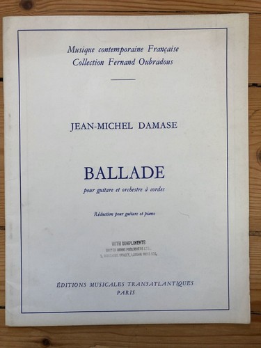 Ballade jean michel damase - jean-michel,