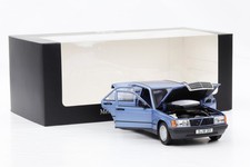 1:18 Norev Mercedes-Benz 190E W201 Bleu Diamant 1984 Concessionnaire B66040661
