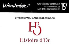 Carte cadeau - Wonderbox /  Histoire d'Or   /  voir scan-   GIFT CARD