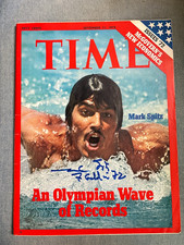 Olympian Mark Spitz, Signed Time Magazine, Inscription " Gold In 72 "