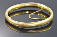 Bracelet Bangle À Charnière En Or Jaune 18K Avec Chaîne Pendante