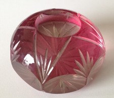 Sulfure Presse Papier Cristal taillé facettes Val Saint Lambert ?