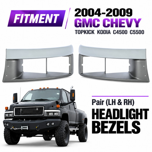 Pair headlight bezels - bezels, for