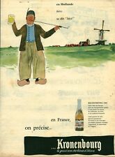 Antique 1958 Kronenburg Beer in Holland Magazine Issue Advertising