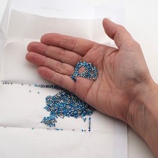 Lot 1440pcs SS6.5, 2 mm AB sapphir blue Czech Vintage  Machine Cut glass Chatons