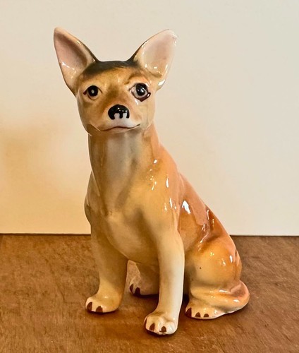 Ceramic sitting chihuahua dog - ceramic,