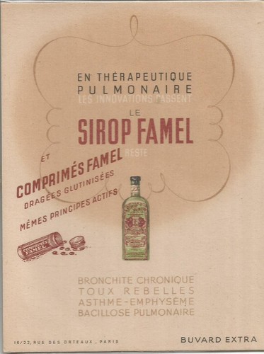 Buvard sirop famel - buvard,