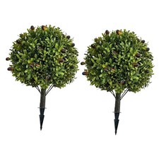 Lot de 2 arbres topiaires