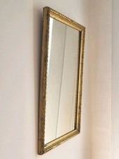 Miroir dans Ancien Cadre Rectangulaire en Bois Doré Décoration Murale 51x35,5 cm