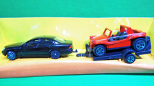 Moto Mania 1:72 Mercedes S Class Towing Classic Beach Dune Buggy On Trailer