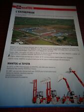 CATALOGUE - AGRICOLE - TRACTEUR - ELEVATEUR MANITOU ( réf 66