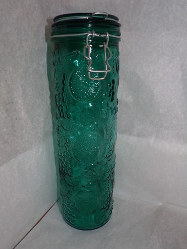 Grand bocal verre vert - en,