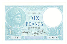 10 Francs (14/11/1940) MINERVE