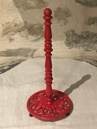 Porte rouleau fonte rouge - en, fonte,