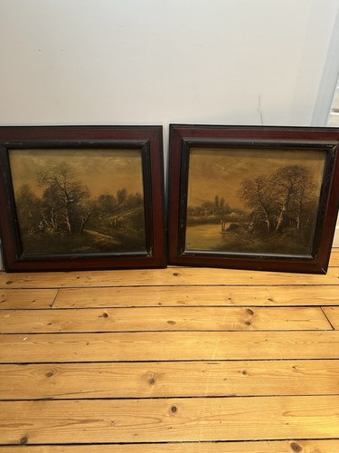 Lot peintures paysage - de, 2
