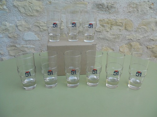 Lot verres pastis pernod - lot, 51