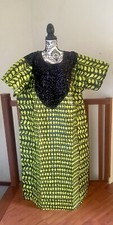 Africain Boubou De Haut Qualité En Coton Wax Batik  Kampala Tie & Dye Adire