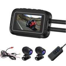 Caméra Moto WiFi GPS 1080P HD | Double Caméra 3” Étanche IP66 128 Go