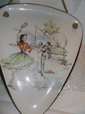 AlkaKunst Retro WallHanging Bavaria Spanish scene/gir/violin player signed Pubta