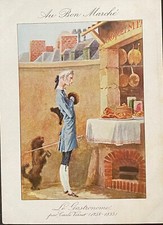 CHROMOS AU BON MARCHE " SCENES INTIMES" LE GASTRONOME PAR CARLE VERNET 1758-1