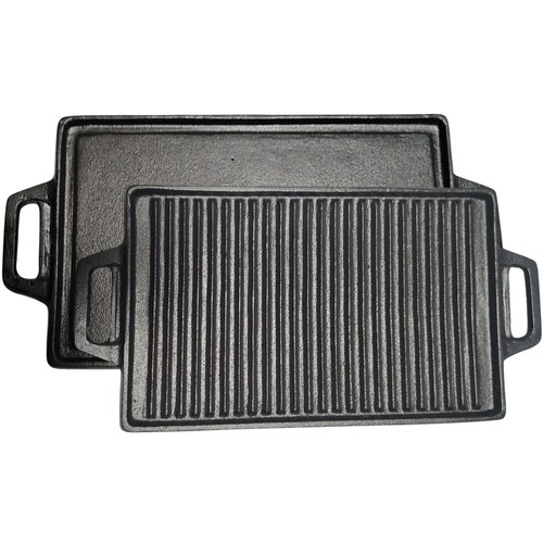 Poêle plancha ovale fonte - plancha, en