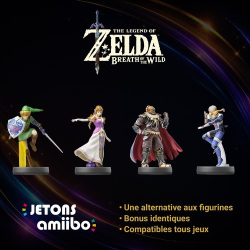 Lot jetons amiibo zelda - jetons, •