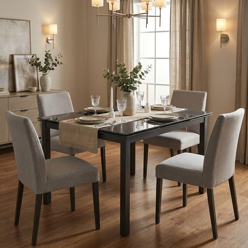 Table extensible verre et - extensible,