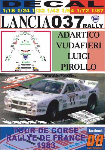 Decal lancia 037 adartico - decal,